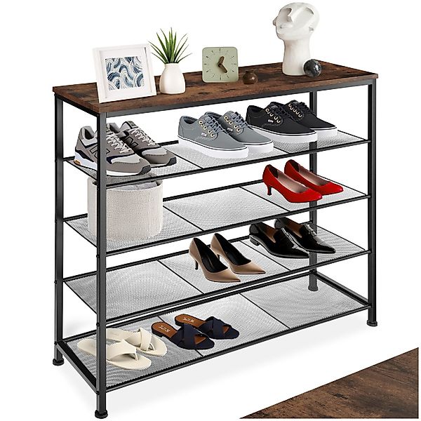 tectake Schuhregal Schuhschrank Sheffield 100x30,5x93cm, Set günstig online kaufen