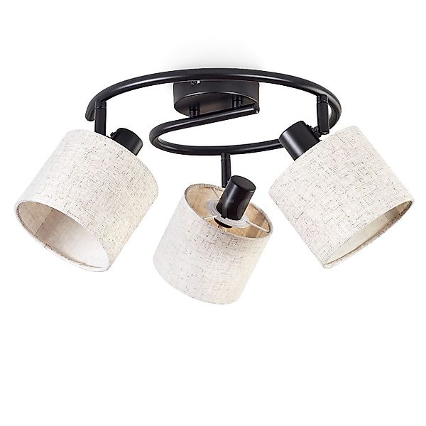 hofstein Deckenleuchte moderne Deckenlampe aus Metall/Leinen/Stoff günstig online kaufen