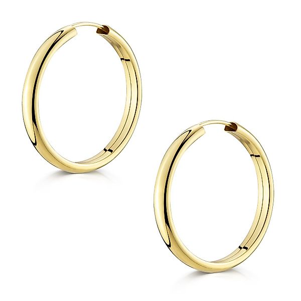Materia Paar Creolen Damen Gold breit günstig online kaufen