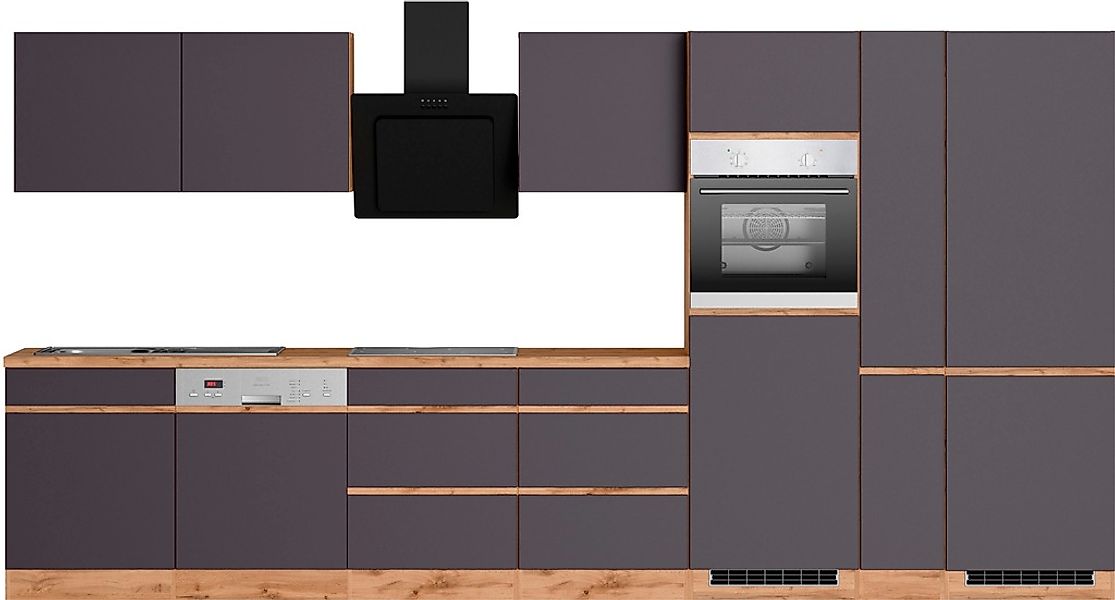 KOCHSTATION Küchenzeile »KS-Riesa«, Stellbreite 390 cm, wahlweise mit Induk günstig online kaufen