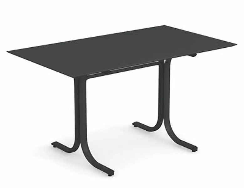 rechteckiger Tisch System grau silber metall / 80 x 140 cm - Emu - Metall günstig online kaufen