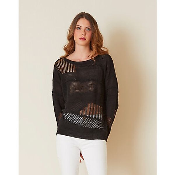 Manila Grace  3/4 Jeans MAGLIA OVER IN MISTO COTONE TRAFORATO Art. M025CT günstig online kaufen