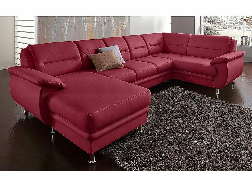 sit&more Wohnlandschaft "Mailand U-Form, B: 312 cm" optional Bettfunktion günstig online kaufen