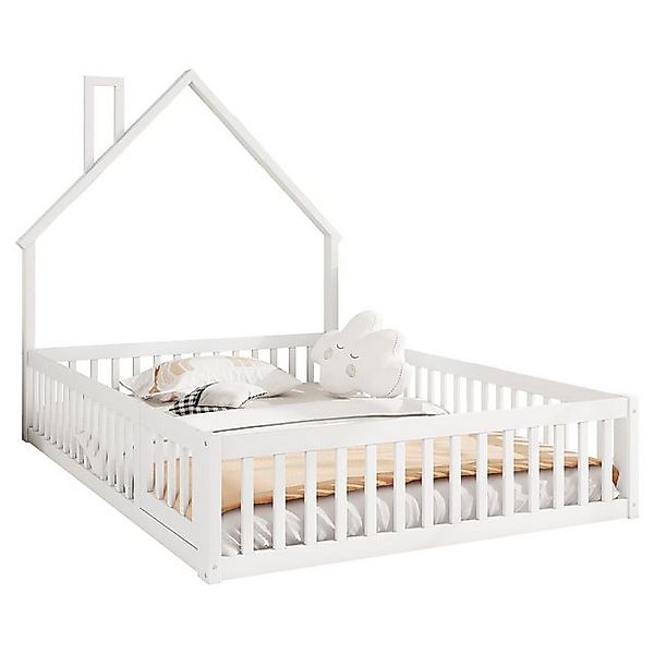 HAUSS SPOLE Kinderbett 140x200 cm mit Schornsteinform, Lattenrost Minimalis günstig online kaufen