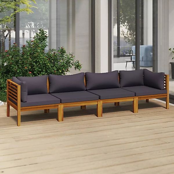 4-sitzer-gartensofa Mit Kissen Massivholz Akazie günstig online kaufen