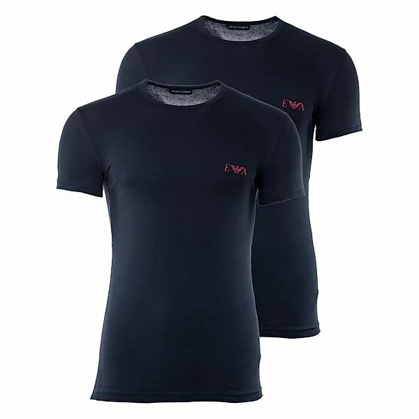 EMPORIO ARMANI Herren T-Shirt 2er Pack - Crew Neck, Rundhals, Stretch Cotto günstig online kaufen