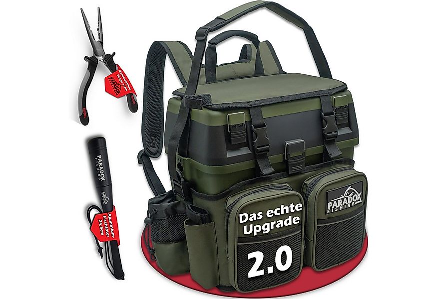Paradox Fishing Angelrucksack 3-in-1 Multifunktions-Sitzkiepe mit 4 Boxen i günstig online kaufen
