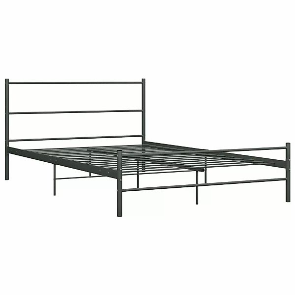 Bettgestell Grau Metall 120x200 Cm günstig online kaufen