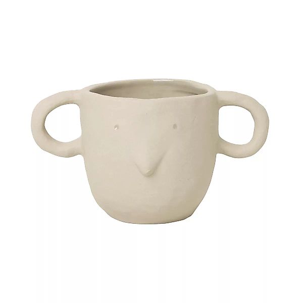 Blumentopf Mus Small keramik beige / Sandstein - H 9 cm - Ferm Living - Bei günstig online kaufen