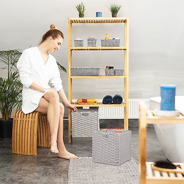 relaxdays Regalkorb Aufbewahrungskorb im 4er Set, günstig online kaufen