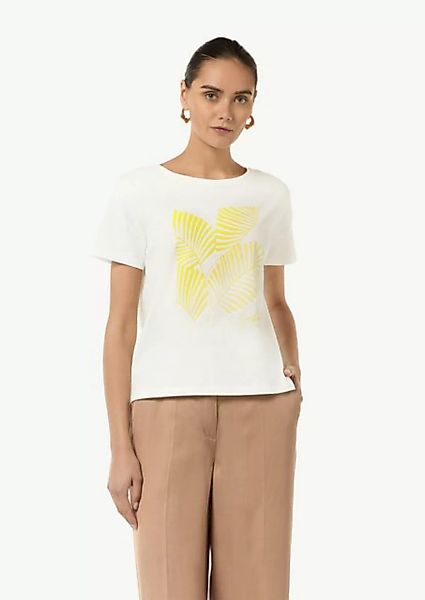 Comma Kurzarmshirt T-Shirt aus Modalmix Artwork günstig online kaufen