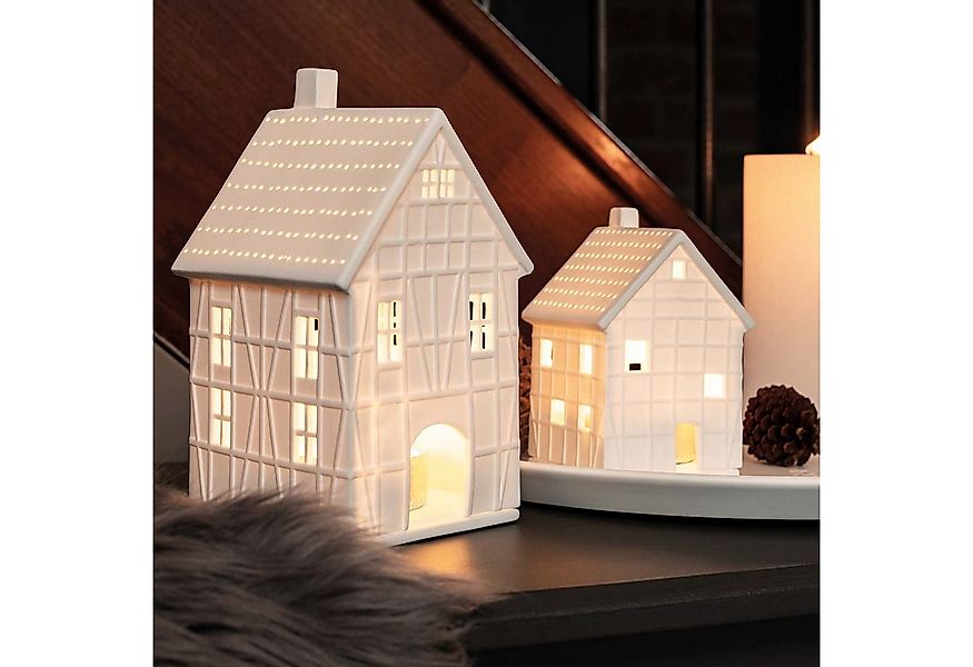 Räder Teelichthalter räder Fachwerkhaus Kerzenständer Teelicht groß weiß günstig online kaufen