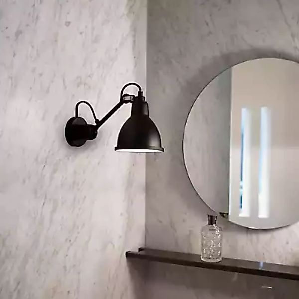 DCW Lampe Gras No 304 Bathroom Wandleuchte, schwarz/Polycarbonat, weiß günstig online kaufen