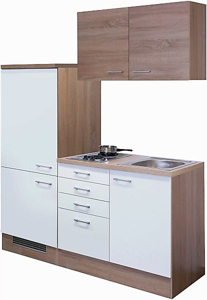 Flex-Well Pantryküche "Samoa", Gesamtbreite 160 cm, mit Einbau-Kühlschrank, günstig online kaufen