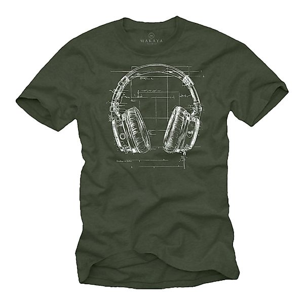 MAKAYA T-Shirt mit Kopfhörer Aufdruck für günstig online kaufen
