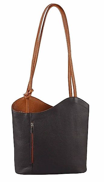 ITALYSHOP24 Rucksack Made in Italy Damen Leder Tasche BackPack Schultertasc günstig online kaufen