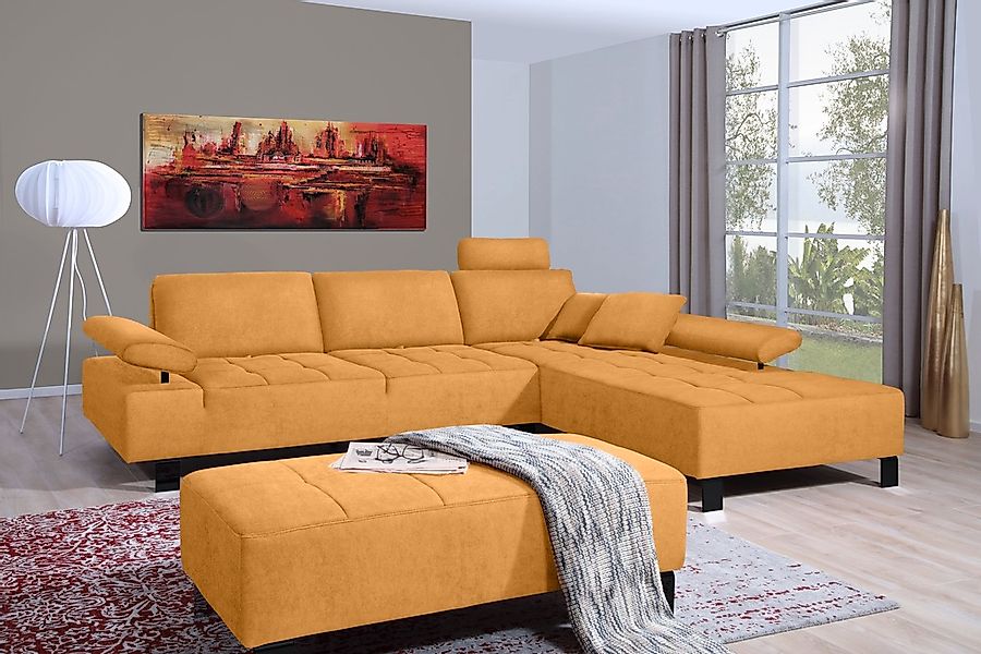 alina Ecksofa »Royce«, inklusive Sitztiefenverstellung, 270 cm breit günstig online kaufen