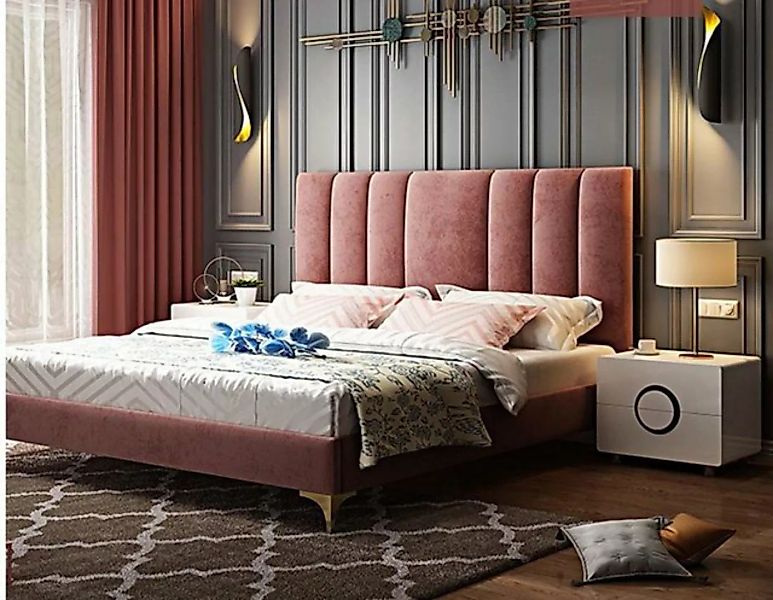 JVmoebel Bett, Bett Polster Design Luxus Doppel Hotel Betten Ehe Schlaf Zim günstig online kaufen
