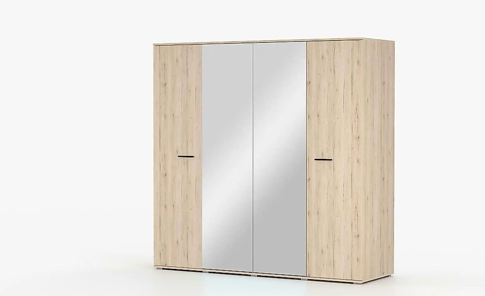 Drehtürenschrank mit Einlegeböden Bari ¦ braun ¦ Maße (cm): B: 200 H: 198 S günstig online kaufen