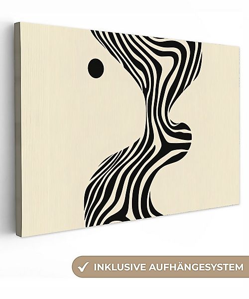 OneMillionCanvasses® Leinwandbild Beige - Linien - Gewellt - Abstrakt, Foto günstig online kaufen