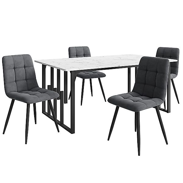 OKWISH Essgruppe Esszimmerstuhl, Esstisch mit 4 günstig online kaufen