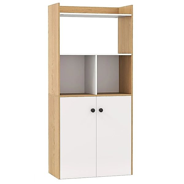 Costway Bücherregal mit Doppeltürschrank 3-Stöckig 60 x 30 x 140 cm günstig online kaufen