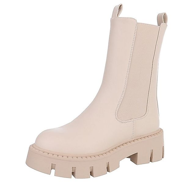 Ital-Design Trendige Chelsea Boots mit markanter Sohle für Damen Plateausti günstig online kaufen