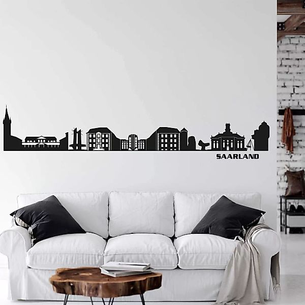 Wall-Art Wandtattoo "XXL Stadt Skyline Saarland 120cm", (1 St.) günstig online kaufen