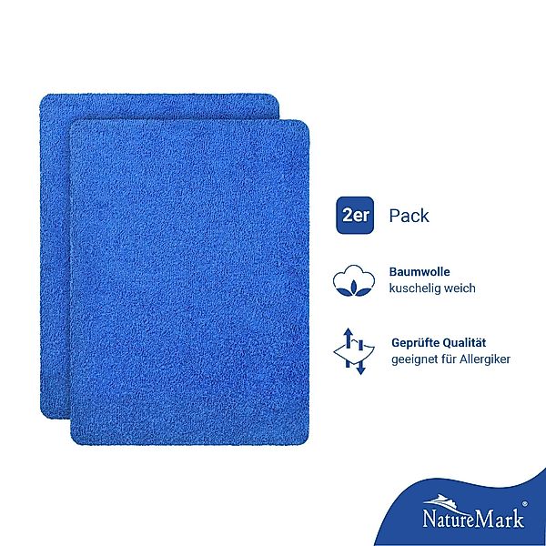 NatureMark Spannbettlaken Frottee Spannbettlaken, 80% Baumwolle / 20% Polye günstig online kaufen