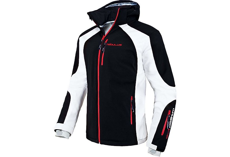 Nebulus Skijacke ROCKSHELL, Q300 - Herren, schwarz-weiß, XL günstig online kaufen