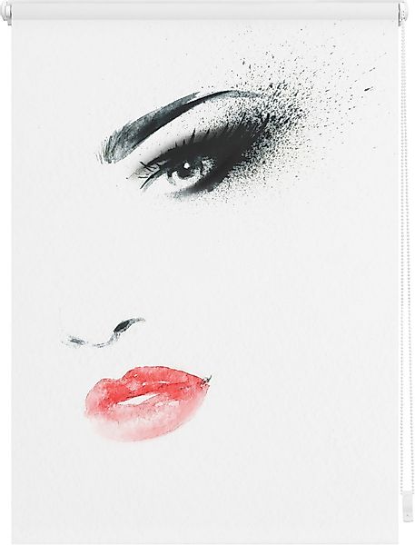 Seitenzugrollo Klemmfix Motiv Face, LICHTBLICK ORIGINAL, günstig online kaufen