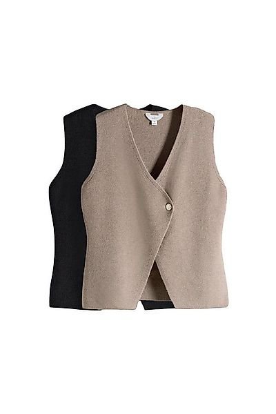 The Set Anzugweste The Set Gerippte Strickwesten, 2er-Pack (2-tlg) günstig online kaufen
