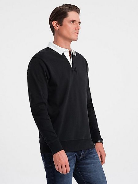 OMBRE Sweatshirt Sweatshirt für Männer mit weißem Polokragen günstig online kaufen