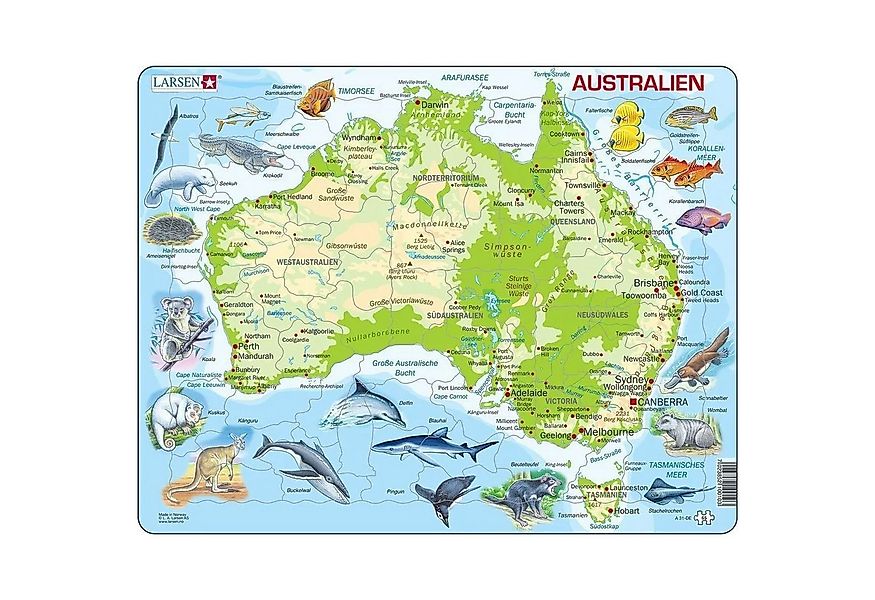 Media Verlag Puzzle Puzzle - Australien (physisch), 99 Puzzleteile günstig online kaufen