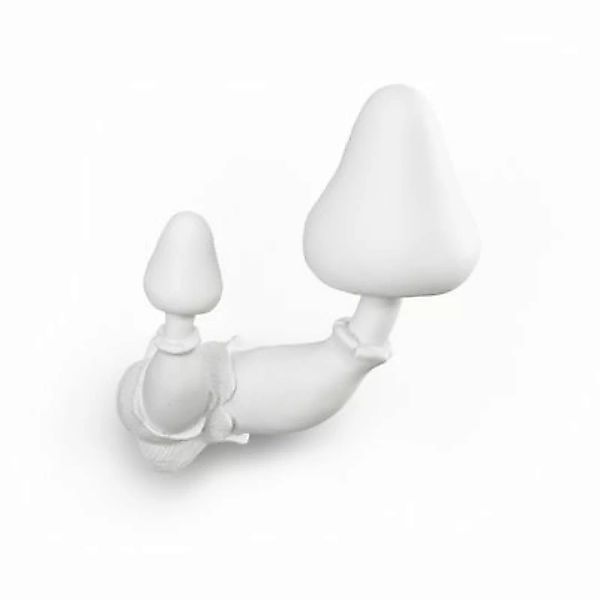 Wandgarderobe Mushroom plastikmaterial weiß / 2 Pilz-Garderobenhaken - H 20 günstig online kaufen
