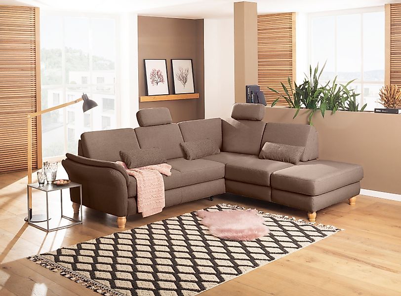 Home affaire Ecksofa "Palace L-Form", incl. Sitztiefenverstellung, wahlweis günstig online kaufen