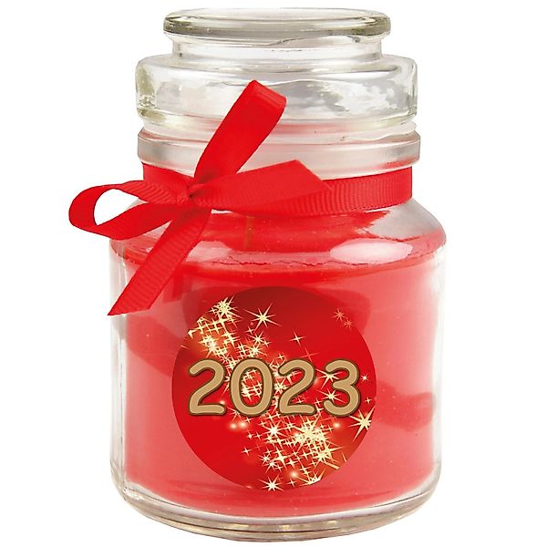 HS Candle Duftkerze im Glas "Neujahr" (1-tlg), Duft Kirsche, Ø7xH10cm, Bren günstig online kaufen