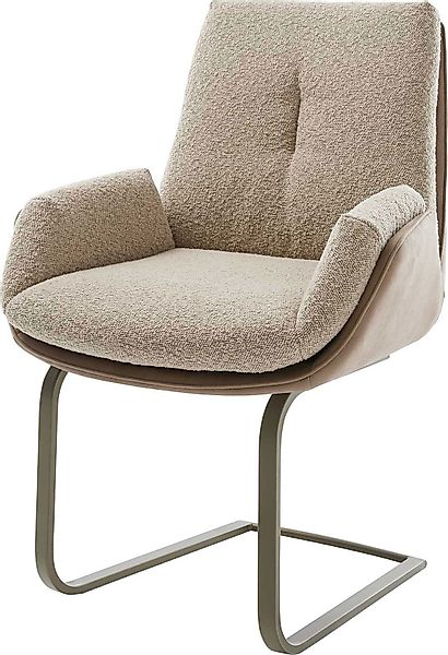 DELIFE Polsterstuhl Clea-Flex, Freischwinger flach Effektfinish günstig online kaufen