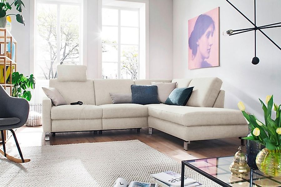 3C Candy Ecksofa »Mainau modern und elegant, mit gutem Sitzkomfort, L-Form« günstig online kaufen