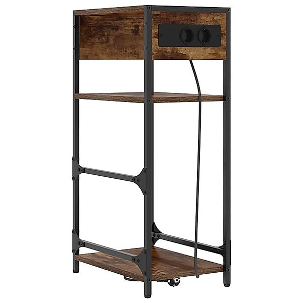 vidaXL Nachttisch Räuchereiche 40 x 27 x 76 cm Holzwerkstoff 859572 günstig online kaufen