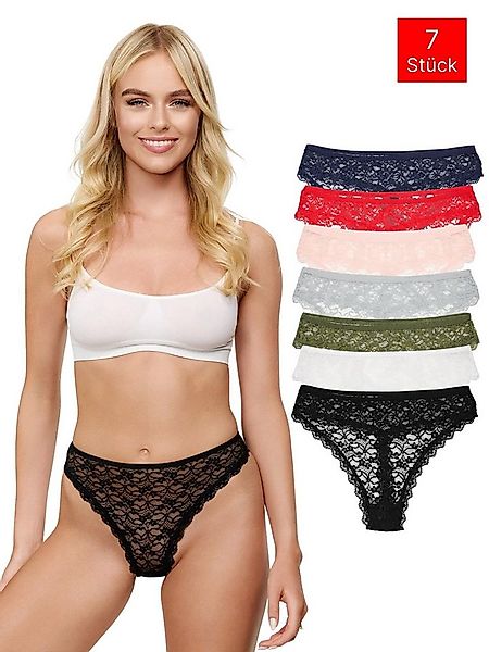 Tazzio String 7er-Pack Damen Tanga Unterhose F917 (Packung, 7-St., 7er-Pack günstig online kaufen