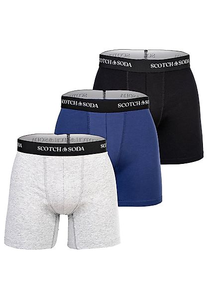 Scotch & Soda Boxershorts "Boxershort Solid Cotton Stretch 3er Pack" günstig online kaufen
