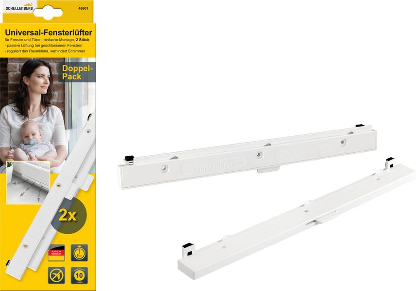 SCHELLENBERG Fensterfalzlüfter Universal-Fensterlüfter für gesünderes Raumk günstig online kaufen