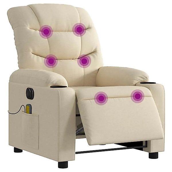 vidaXL Massagesessel Elektrisch Creme Stoff 3206644 günstig online kaufen