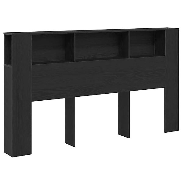 vidaXL Kopfteil Schrank Schwarz Eichen-Optik 180 x 18,5 x 102,5 cm 862089 günstig online kaufen