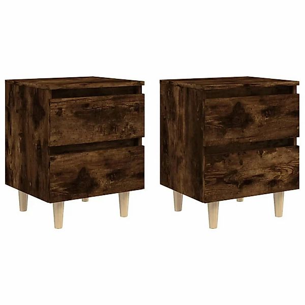 Nachttische 2 Stk. Massivholz-beine Reuchereiche 40x35x50 Cm günstig online kaufen