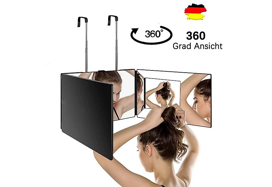 Vivitar Kosmetikspiegel 360° 3-Wege-Spiegel mit Höhenverstellbarem Haken, T günstig online kaufen