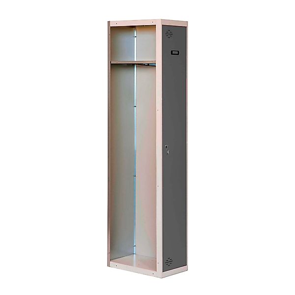 PROREGAL Spind AMEGO HxBxT 180 x 30 x 50 cm 1 Abteil Anbaumodul Grau-Anthra günstig online kaufen