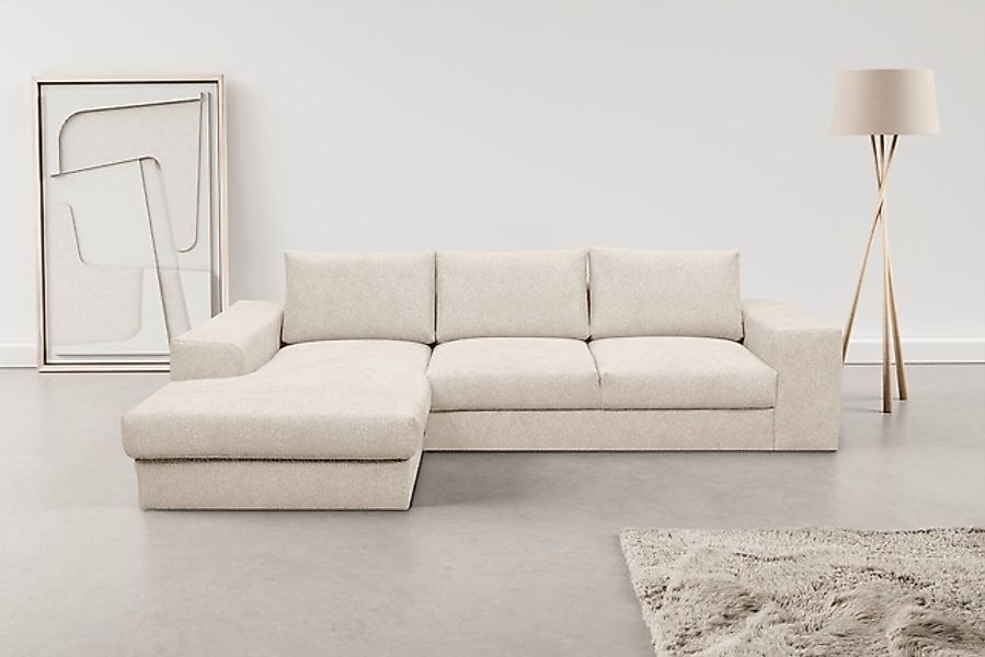 WERK2 Ecksofa »Rozzana Design Ecksofa mit hohem Komfort, zeitlos & elegant, günstig online kaufen