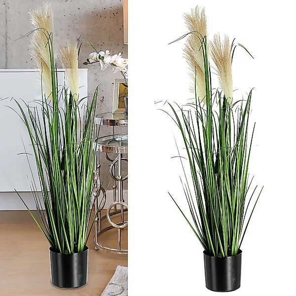 Kunstblume Kunstpflanze m. Wedeln + Topf günstig online kaufen